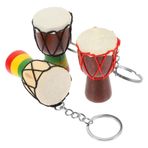 VICASKY 1 Takım Djembe Kolye Djembe Davul Anahtarlık Müzik Aleti Anahtarlıklar Anahtar Tılsımı Takı Ilham Davul Oyuncak Dejembe Çekicilik Kolye Odun Seyahat Kolye Asılı Sırt Çantası