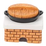 VICASKY 1 Takım Mikro Ocak Mini Ev Tencere Araçları Minyatür Wok Tava 1 12 Ölçekli Oyuncak Ev Mobilyaları Minyatür Ocak Aksesuarı Oyuncak Bebek Evi Çin Wok'u Küçük Ocak Light Brown Plastik