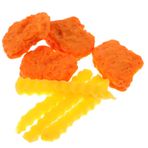 VICASKY 1 Takım Sahte Tavuk Nuggets Ve Patates Kızartması Gerçeğe Yakın Patates Kızartması Modelleri Simülasyon Tavuk Kanatları Gerçekçi Kavrulmuş Tavuk Nuggets Gıda Pvc Kızarmış Tavuk