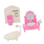 VICASKY 1 Takım Tuvalet Banyo Aksesuarları Mini Klozet Oyuncak Mini Ev Banyo Bebek Evi Mobilya Oyuncaklar Minyatür Ev Mobilyaları Manzara Mini Ev Küveti Çocuk Lavabo Kostüm Oyunu Plastik
