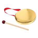 VICASKY 1 Takım Vurmalı Çalgı Hafta Zili Gong Vurmalı Çalgılar Ziller Opera Gong Müzikal Vurmalı Çalgı Çin Vurmalı Çalgı Marakas El Davulu Tokmak Ile Gong Metal Zen Masası El Tipi Çocuk