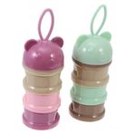 VICASKY 2 Adet Bebek Maması Kutusu Formül Kabı Bebek Maması Tutucu Bebek Pudrası Dağıtıcı Yiyecek Dağıtıcısı Aperatif Kapları Seyahat Formülü Süt Kabı Süt Tozu Gıda Sınıfı Pp Süt Kutusu
