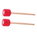 VICASKY 2 Adet Davul Çubukları Timpani Tokmakları Baget Trampet Dövücü Trampet Çekiç Tenor Uygulama Pedi Davul Tokmakları Vurmalı Tokmaklar Bas Davul Çırpıcı Ahşap Şişko Eva Köpük Pedal 7a