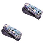 VICASKY 2 Adet Gözlük Klipsi Araba Için Güneş Gözlüğü Klipsi Güneş Gözlüğü Tutucu Askı Güneşlik Gözlük Tutucuları Güneşlik Bilet Kartları Klibi Elmas Rhinestones Elbise Askısı Özlemek