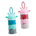 VICASKY 2 Adet üç katmanlı süt tozu kutusu seyahat konteyneri bebek atıştırmalık kabı bebek maması süt tozu dağıtıcısı formül kabı taşınabilir abur cubur kutusu Yenidoğan Ürünleri pp