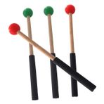 VICASKY 2 Çift Baget Glockenspiel Tokmakları El Davul Sopa Müzikal Tokmaklar Dil Davul Sopası Vurmalı Çalgılar Çekiç Dil Davul Çubukları Davul Pedal Çırpıcı Küçük Ahşap Rulman Öğrenci Odun