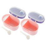 VICASKY 2 süt tozu kutusu bebek maması tutucu bebek kabı formül kabı mühürlü kutu saklama kabı bebek maması dağıtıcısı süt tozu tutucusu mini konteyner Depolama tankı seyahat pp Mor