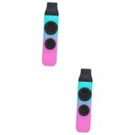 VICASKY 2 Takım Çift Delik Kazoo Renkli Kazoo Bas Gitar Kız Kazoos Enstrüman Pirinç Aletler Gitar Ortakları Kazoos Yüksek Teknoloji Ürünü Plastik Malzeme Çocuk Müzik Aleti Direk Nakliye