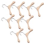 VICASKY 20 Adet ahşap askı ahşap bebek elbise askıları bjd bebek askı çocuk elbiseleri küpe mini giysi dolabı köpek elbise askısı bebek aksesuar askısı odun Kerr bebek Bambu