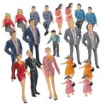 VICASKY 20 Adet Boyalı Figürler Minik Insanlar Gerçekçi Görünüm Çiftlik Minyatür Insanlar Oyuncak Ev Halkı 1/24 Ölçekli Figürler Ve Aksesuarlar Kahve Dükkanı Modeli Model Kum Masası