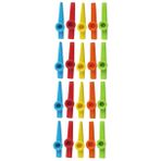VICASKY 20 Adet Kazoo Mini Megafon Eşlik Düdük Aleti Eğitici Oyuncak ıslık Mızıka Nootropik Deposu Pikolo Çene Arpı Vurmalı Çalgı Oyuncak Korna Çalmak Plastik Müzik Ağız Flüt Çocuk