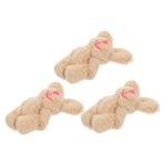 VICASKY 3 Dollhouse Tavşan Oyuncak Minyatür Figürler Minyatür Tavşan Anahtarlık Sevimli Tavşan Tüylü Tavşan Şekerleme Çantası Doldurucuları Mini Tavşan Süsleme Peluş
