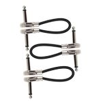 VICASKY 3 Parça Gitar Efekt Hattı Yama Kabloları Gitar Müzik Aleti Kablosu Enstrüman Yama Kabloları Gitar Amfi Kablosu Gitar Efekt Kablosu Akustik Gitar Kablosu Kablocu 15c Metal Pedal