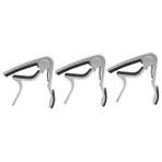 VICASKY 3 Parça gitar tuner üzerinde klip klasik gitarlar gitar capo tuner ukulele alıcısı ukulele kapo gitar teli gitar kafası gitar bas'ı gitar akortçusu akustik gitar tuner Silver