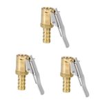 VICASKY 3 Parça oto araba aksesuarları için araba aksesuarları hava pompası araba lastiği 6mm pirinç lastik kelepçesi lastik şişirme valfi saf bakır pnömatik pompa bağlayıcı lastik klipsi