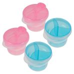 VICASKY 4 Adet aperatif depolama süt tozu formül kapları bebek maması kabı bebek aperatifleri süt tozu kabı bebek atıştırmalık kabı taşınabilir süt tozu kutusu gıda takviyesi kutusu çocuk