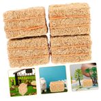 VICASKY 4 Adet Oyuncak Bebek Evi Samanlığı Minik Saman Balyası Bebek Evi Samanı Diy Sahte Saman Dekoru Dekoratif Dekorasyon Için Saman Yığınları Güz Saman Blokları Yapay Süslemeler Çimen