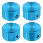 VICASKY 4 metal düğme kapağı gitar kolları elektro gitar pedalı düğmesi için elektro gitar bas düğmesi amplifikatör düğmesi gitar potansiyometre düğmesi alaşım Blue