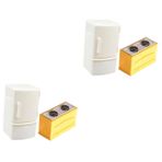 VICASKY 4 Pcs Dollhouse Soba Evi Minyatür Evi Dondurucu Minyatür Ocak Süsleme Minyatür Mobilya Küçük Ocak Pervanesi Mini Düzeni Pervane Mini Mobilya