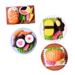 VICASKY 4 Simüle Japon Suşi minyatür suşi Japon mutfağı japon sahte yemeği sahte yiyecek japonya dekoru sukuşi oyuncak Sushi oyuncakları simülasyon yemek dekoru japon gıda modeli pvc