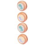 VICASKY 4 Yoyo Topu Oyuncak Acemi Yoyo Ahşap Telsiz Yoyo Parmak Eğitmeni Odun Acemi- Yoyo Yatağı Otomatik Dönüş Yoyo Kız Oyuncak Öğrenci Yoyo Topu Klasik Yoyo Bambu Hediye Şirin Çocuk