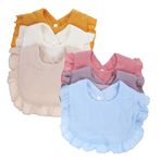VICASKY 6 Adet Bebek Önlüğü bebek tükürük havlusu pamuk bebek önlükleri atkı yürümeye başlayan önlükler kız bebek için mama önlüğü beslemek Diyet Malzemeleri Tükürük torbası çocuk