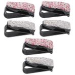 VICASKY 6 Adet Gözlük Klipsi Kadın Araba Aksesuarları Araba Depolama Klipsi Araba Güneşliği Tutucu Araba Gözlük Tutucu Oto Gözlük Saklama Klipsi Rhinestones Güneş Gözlüğü Fatura Klasörü