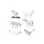 VICASKY 6 dekorasyon home decor aksesuar dekoratif küçük figür hayvanları için modeller kutup hayvan modeli penguen dekorasyonu kutup ayısı Aksesuarlar Oyuncak süslemek çocuk