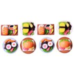 VICASKY 8 Simüle Japon Suşi sukuşi oyuncak Sushi oyuncakları Sushi araba dekorasyonu oyuncak ev minyatür suşi masaüstü minyatürleri suşi dekorasyonu minyatür gıdalar pvc