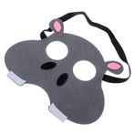 VICASKY Anaokulu performans malzemeleri süper kahraman maskesi göz bağı halloween mask cadılar bayramı maske yüz maskesi sevimli hayvan maskesi komik hayvan maskeleri dokunmamış kumaş Grey