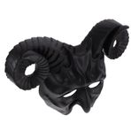 VICASKY Cadılar Bayramı boynuz maskesi boynuzlar cadılar bayramı şeytanı hayvan kafası boynuzlu maske zombi halloween hallowen yüz maskesi roman maskesi kostüm partisi dekoru plastik Black