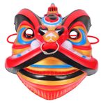 VICASKY Çin Ejderha Aslan Maskeleri 3D Dans Eden Aslan Kafası Maskesi 2024 Yeni Yıl Partisi Cosplay Maske Prop Oryantal Opera Performans Maskeleri Bahar Şenliği Parti Iyilik Kırmızı
