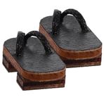 VICASKY Çocuk Oyuncak 1 Çift bebek terlik modeller DIY minyatür ahşap ayakkabılar minyatür ahşap ayakkabı dekoru oyuncak bebek evi süslemeler Küçük el sanatları Ob11 Aksesuarlar Odun