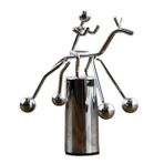 VICASKY Ev Dekorasyonu Küçük Demir Adam Süsü Sanat Dengesi Fizik lar Spor ları Masaüstü lar Masa Için Kitap Standı Mini Kitaplık Ev Süsleri Ev Dekoru Çalışma Masası Ofis Newton Metal