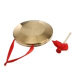 VICASKY Gong Çocuk Takım Elbise Çocuk Müzik Aletleri Taşınabilir Masa Tokmaklı Çocuklar Gong Asma Gonglar Zil Zil Zil Küçük Gong Çekiçle El Gong Müzik Enstrümanı Altın Çocuk Dış Mekan