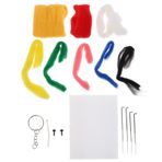 VICASKY Yumruk Aracı 1 Takı Kaplan Şakası Çin Aslanı Anahtarlık Kendin Yap Keçe Zanaat Yapma Kiti Bebek Hayvan Iğneli Keçe Kiti Keçe Aracı Talimatı Kendin Yap Kitleri Yün Başlatıcı