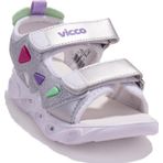 Vicco 321F24Y204 Hilda Ortopedik Günlük Işıklı Beyaz Kız Çocuk Spor Sandalet