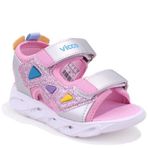 Vicco 321F24Y204 Hilda Pembe Ortopedik Günlük Işıklı Kız Çocuk Spor Sandalet PEMBE