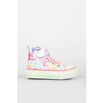 VİCCO Ada Desenli Kız Bebek Beyaz/Pembe Sneaker, Beyaz/Pembe, 22