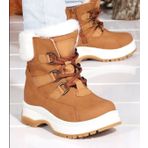 Vicco Alexis Hafif Unisex Fermuarlı Kahverengi Kürklü Kışlık Çocuk Botu