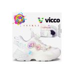 Vicco Bandi Akıllı Bağcıklı Işıklı Ortopedik Çocuk Spor Ayakkabı, Lila, 24 Beden