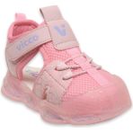Vicco Bebe Phylon Işıklı Kız Çocuk Sandalet Pembe Cırt Cırtlı Poliüretan Malzeme ile Yaz Sezonu İçin
