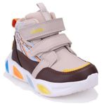 Vicco David 946P25K420 Bej Ortopedik Günlük Işıklı Erkek Çocuk Spor Bot BEJ