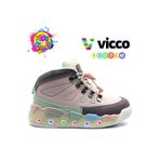 Vicco Ellen Phylon Kauçuk Taban Ortopedik Işıklı Çocuk Bot PUDRA
