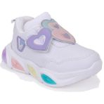 Vicco Lovely 346P25K234 Beyaz Ortopedik Kız Çocuk Spor Ayakkabı Suni Deri Düz Taban