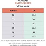 Vicco Mask Beyaz Çocuk Spor Ayakkabı Nefes Alabilen Malzeme ile Düz Taban ve Lastik Bağlama