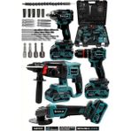 Vice Avm 21V Assur Darbeli Kömürsüz Kırıcı Delici Hilti & Taşlama & Matkap & Somun Sıkma Sökme 4'lü Set