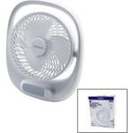 Vice Avm USB 7 Inç- 20CM Masa Üstü Fan Vantilatör Işıklı 5W 180 Derece 3 Kademe Hız - 3 Pervane STAND=24.8X30.5X8CM Aufn-01 GO53/00362