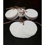 Vice Beyaz Yuvarlak Karton Etiket ,100 Adet (5 Cm)