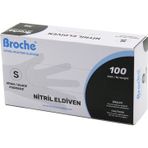 Vice BROCH S BEDEN SİYAH PUDRASIZ NİTRİL MUAYENE ELDİVENİ 100LÜ GO-53-vice 02936